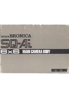 Bronica SQ B manual. Camera Instructions.